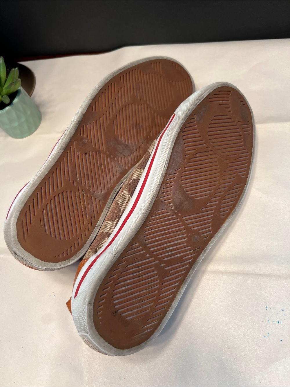 Coach Barrett Signature Canvas Low-Top Sneakers in Brown with Cream Accents - Picture 5 of 8